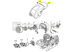 Capot moteur ms271/291 1141-080-1601