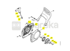 Carter ventilateur avec lance 1138-080-2150