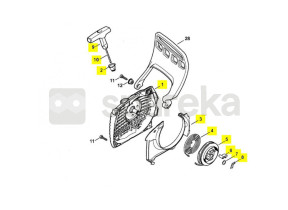 Carter ventilateur + lanceur 1141-080-2101