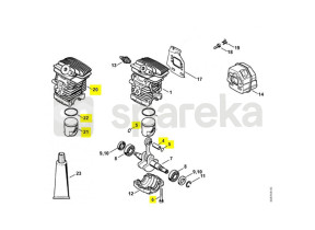 Cylindre av. piston d.37 mm 1139-020-1200