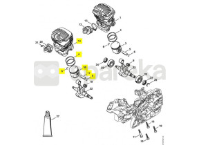 Cylindre avec piston d.44,7 mm 1141-020-1203