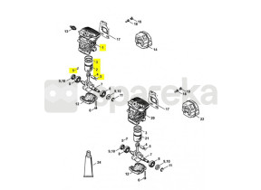 Cylindre + piston d.38 mm 1139-020-1203