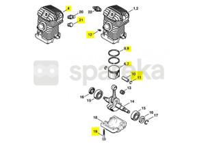 Cylindre+piston d.40 ms 230c 1123-020-1224