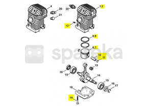 Cylindre+piston d.40 ms230 1123-020-1223