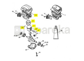 Cylindre+piston d.44mm 1143-020-1203