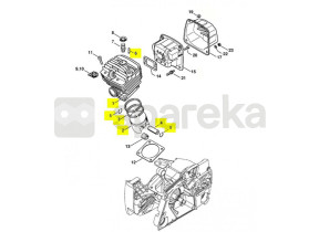 Cylindre piston d60/ms880 1124-020-1209