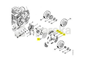 Embrayage ms 341/361 1135-160-2050