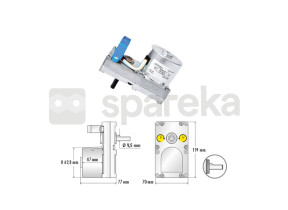 Motoréducteur ipc 2,5 rpm synchrone GMF225D901