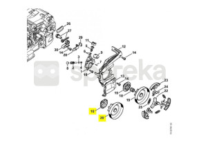 Pignon 3/8p 7 dents vis s. fin 1145-640-2050