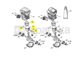 Piston complet d.41,5mm 1143-030-2005