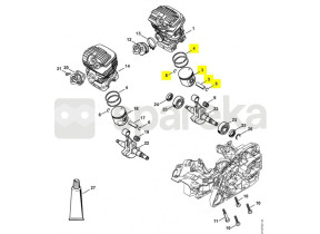 Piston complet d.44,7mm 1141-030-2003