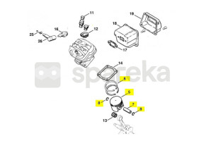 Piston complet diam 44 1121-030-2001