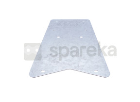 Plaque de fixation margelle acier galvanisé l 27,5 x l 11,0cm ép. 1mm 7514144