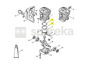 Segment de piston d 47 1127-034-3002