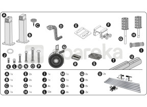 Tubes hexagonaux t + u - enrouleur bâche à bulles premium 7534439